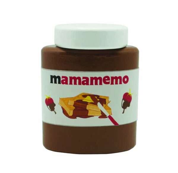 Sød lille mamatella/chokolade smørepålæg i træ, fra Mamamemo