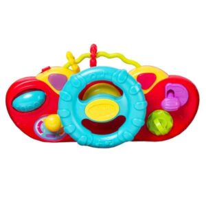 Sjovt og farverigt rat fra PlayGro, der kan sættes fast på f.eks. barnevognen